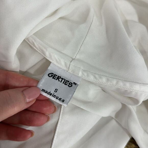 Gerties White Cowl Neck Relaxed Fit Top Blouse With Pocket Size S - Picture 4 of 7